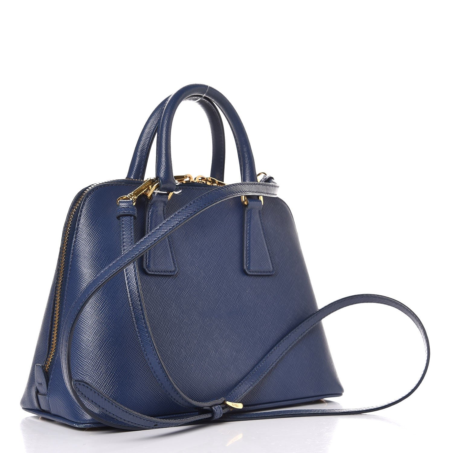 Prada Saffiano Lux Small Promenade Tote Bluette 3 of 17