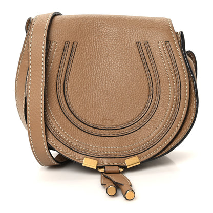 Chloe Calfskin Mini Marcie Round Crossbody Bag Nut 1 of 10