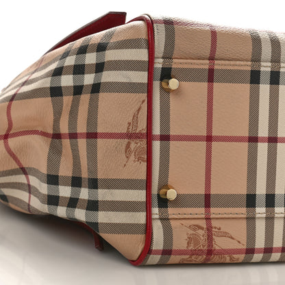Burberry Haymarket Check Small Canterbury Tote Red 8 of 11