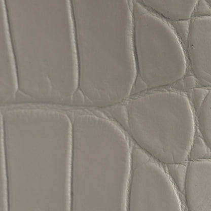 Saint Laurent Calfskin Crocodile Embossed Tablet Pouch Crema Soft 16 of 18