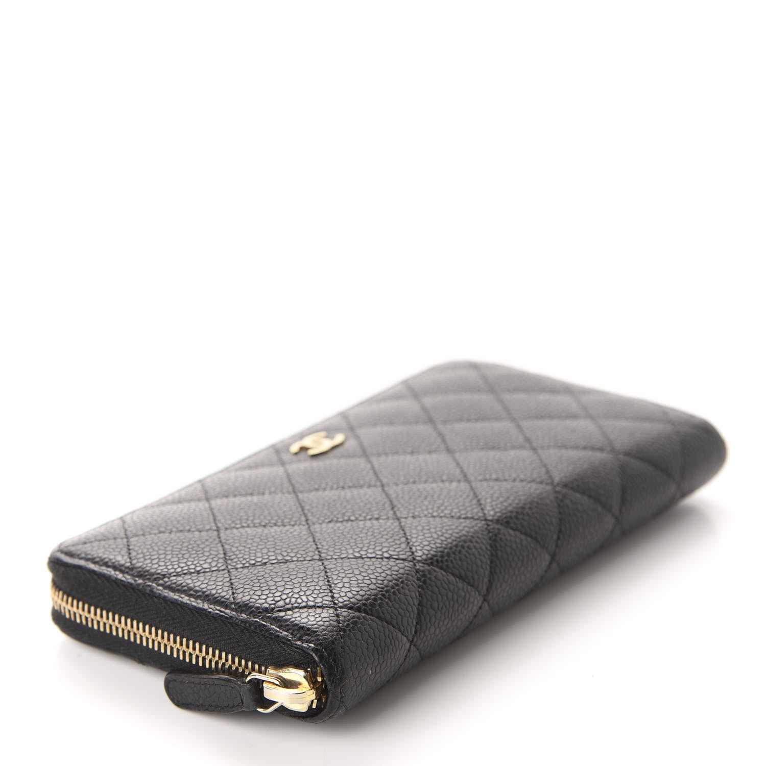 Chanel Caviar Quilted Large Gusset Zip Around Wallet Black 4 of 8