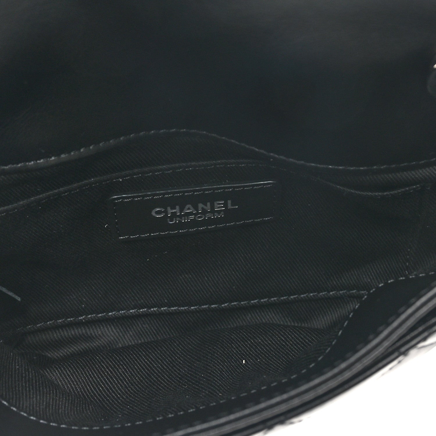 Chanel Calfskin Quilted CC Uniform Flap Belt Bag Black 5 of 11