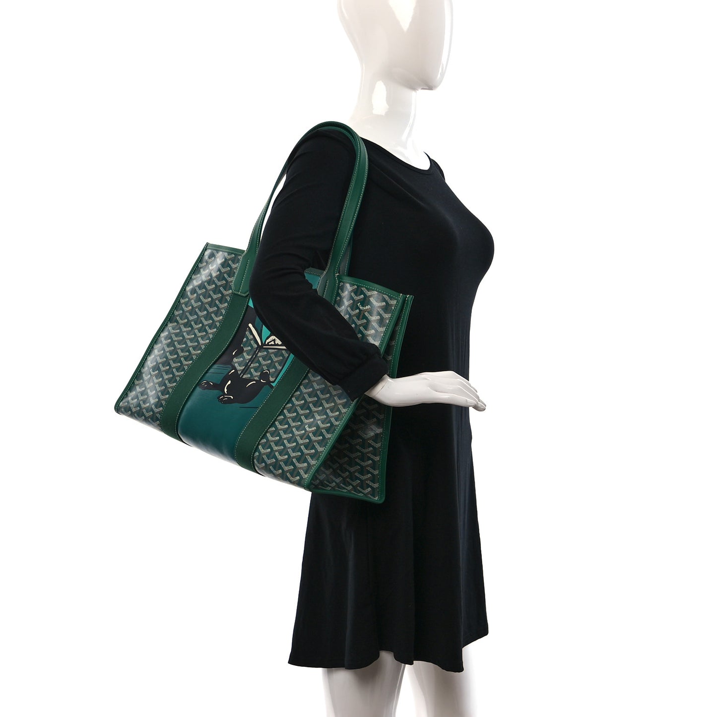 Goyardine Villette Tote Green Green