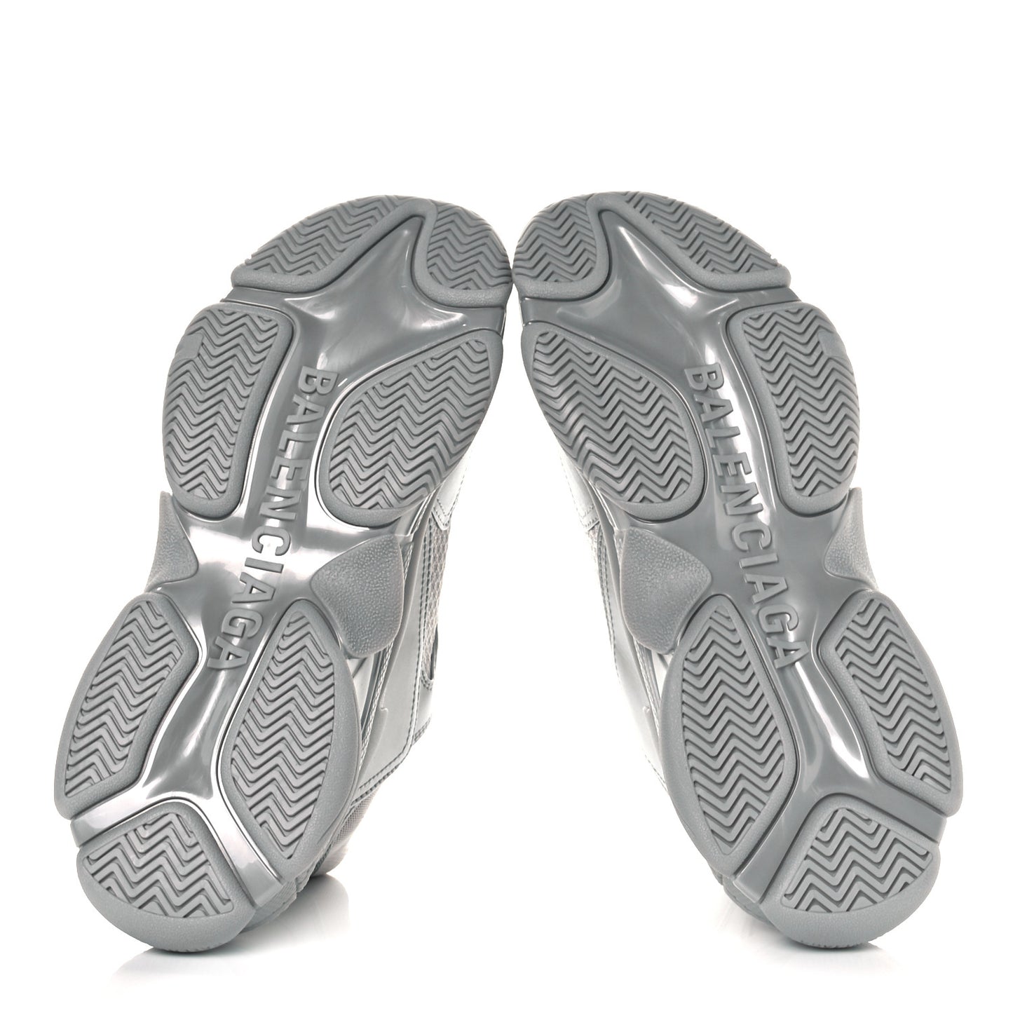 Metallic Fabric Mesh Womens Triple S Sneakers 42 Silver