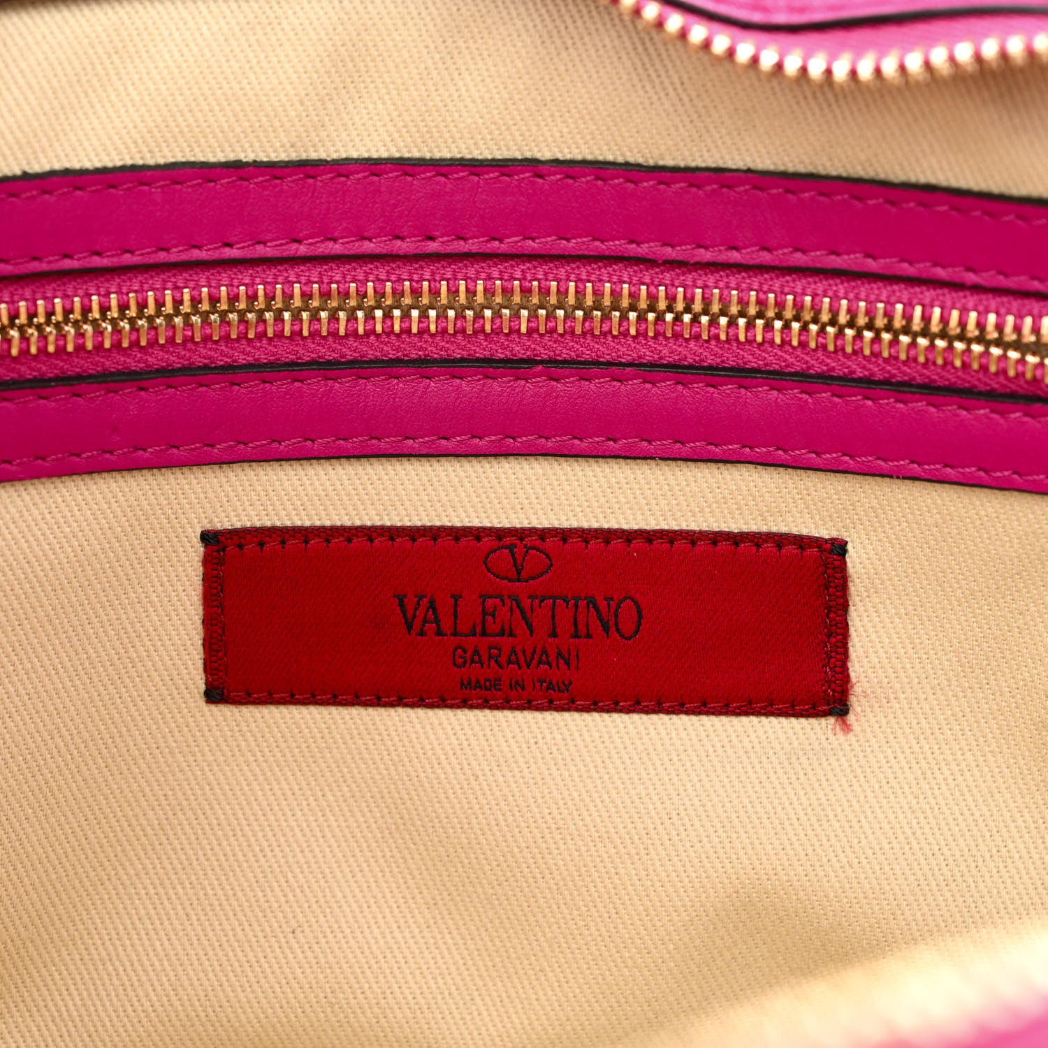Valentino Garavani Vitello Rockstud Double Top Handle Satchel Fuxia 6 of 11