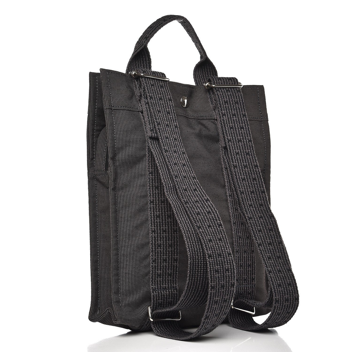 Hermes Canvas Herline Backpack Grey 3 of 7