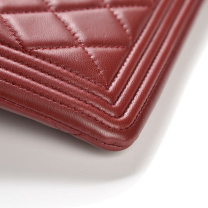 Chanel Lambskin Quilted Beauty CC Boy Clutch Red 8 of 9