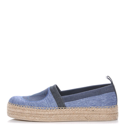 Louis Vuitton Canvas Blue Shore Espadrille Flats 40 Marine 1 of 9