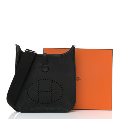 Hermes Taurillon Clemence Evelyne III PM Black 11 of 11