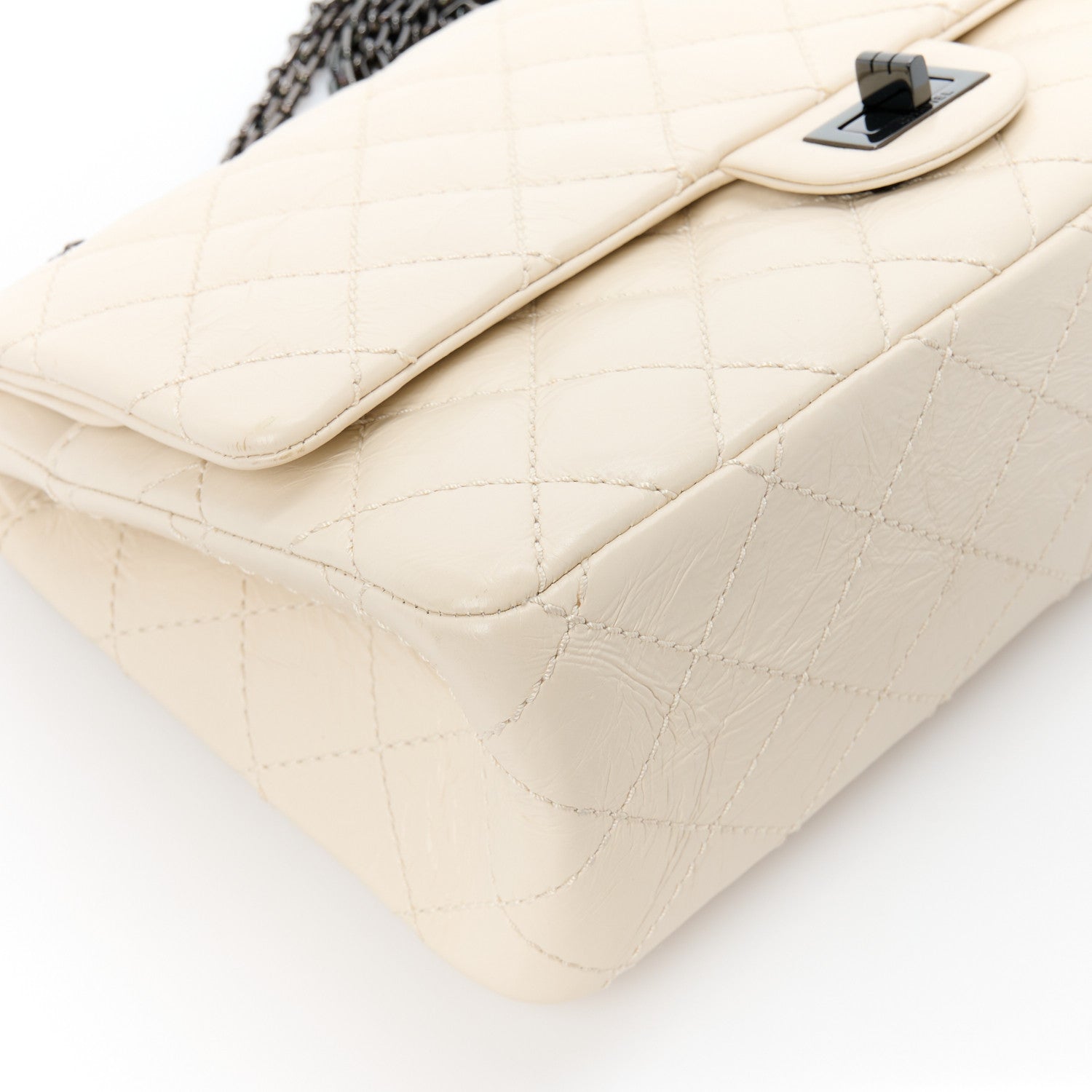 Chanel Aged Calfskin Quilted 2.55 Reissue 227 Flap White 9 of 10