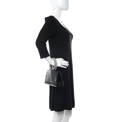Judith Leiber Alligator Crystal Evening Bag Black 2 of 10
