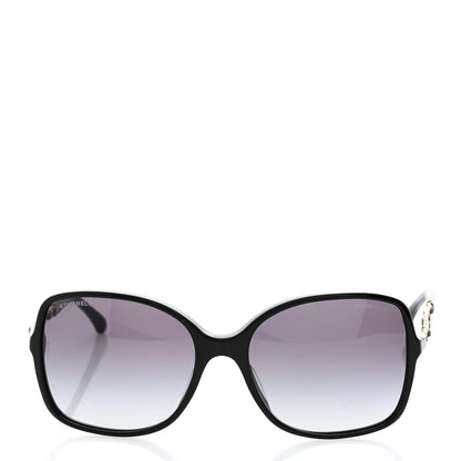 Chanel Acetate Lambskin Chain Square Sunglasses 5210-Q-A Black 2 of 8