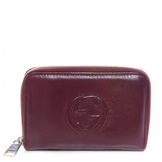Calfskin Soho Compact Wallet Bordeaux