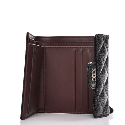 Chanel Caviar Quilted Compact Flap Wallet Black 5 of 9