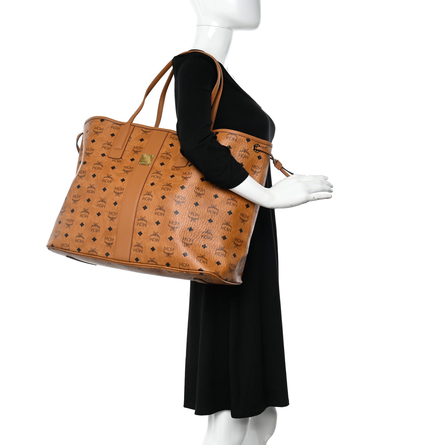 Visetos Large Liz Reversible Shopper Tote Cognac