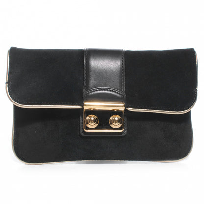 Louis Vuitton Suede SC Slim Clutch Coal 1 of 8