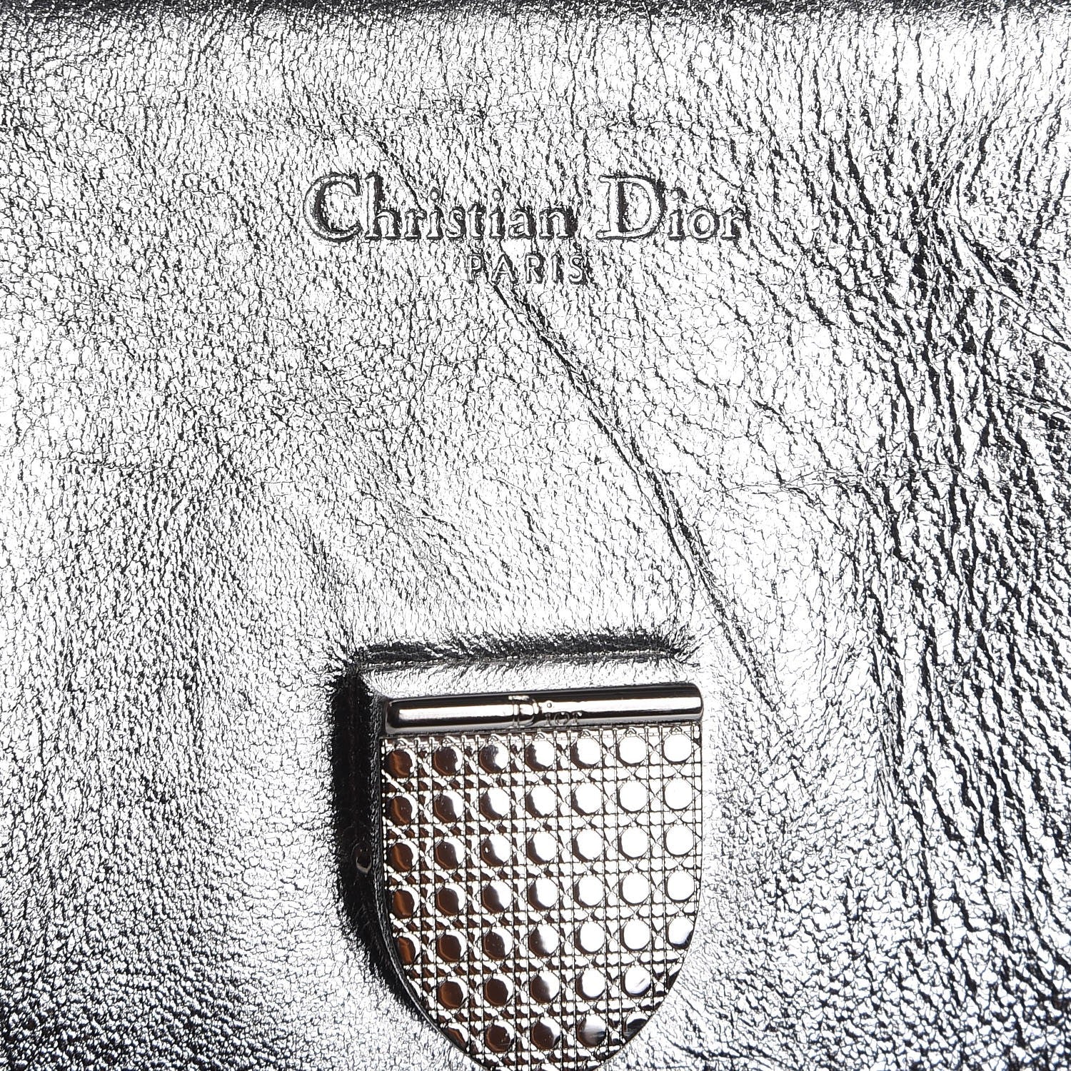 Christian Dior Metallic Calfskin Large Diorever Flap Silver 8 of 8