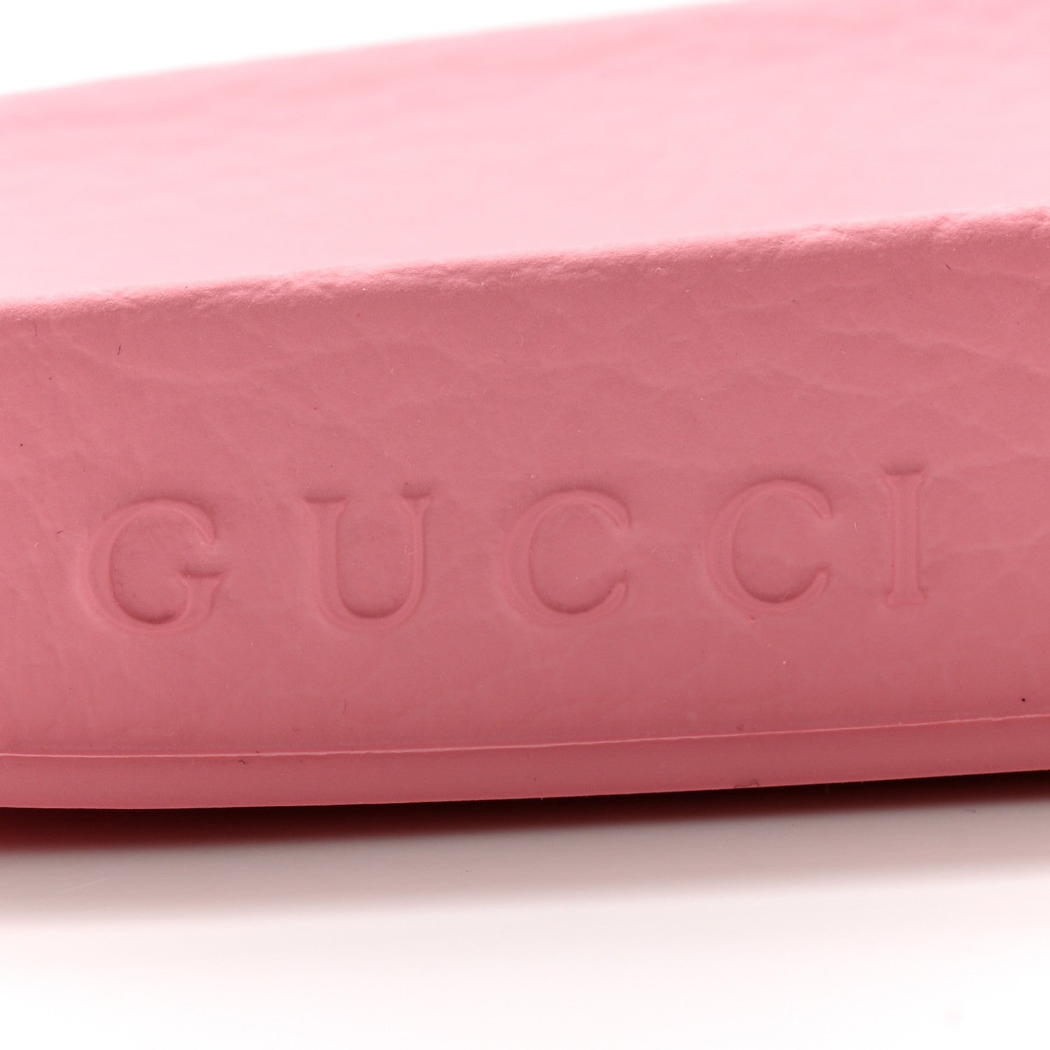 Gucci Rubber GG Monogram Perforated Womens Slide Sandals 39 Rose Box 6 of 9