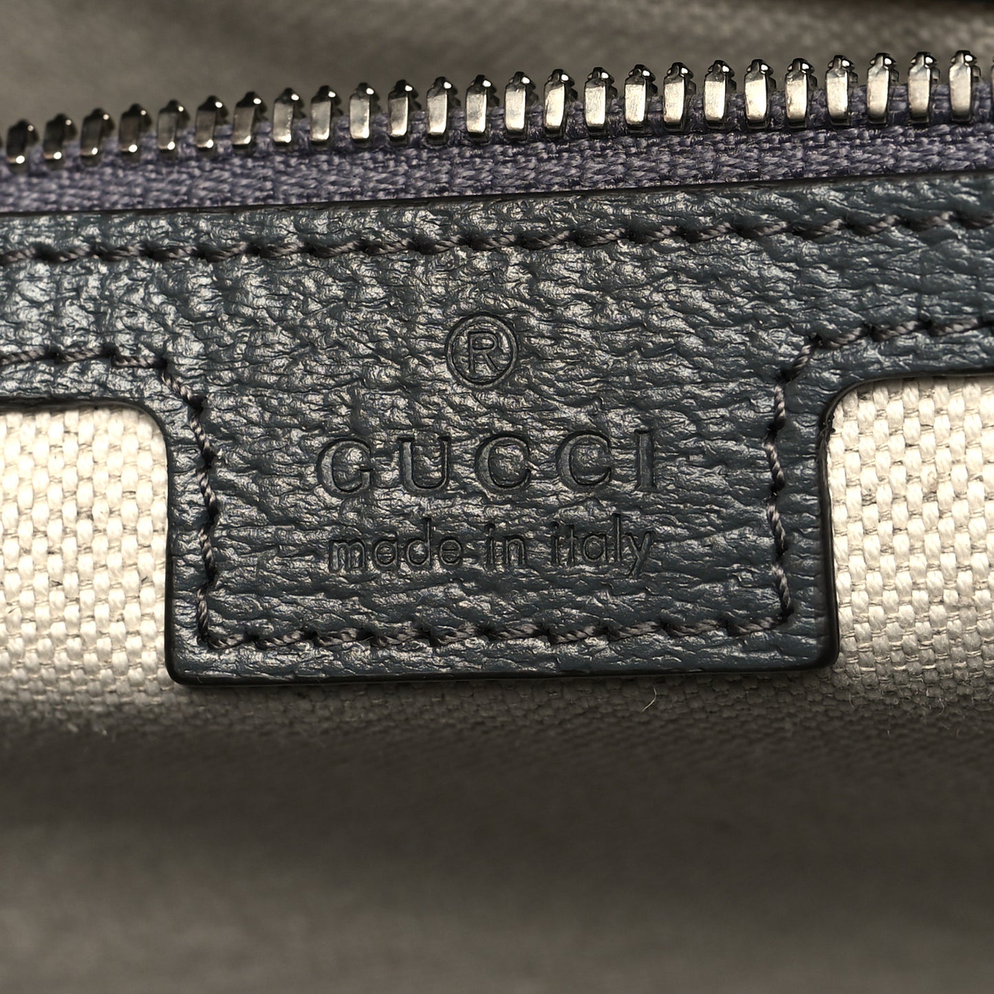GG Supreme Monogram Textured Dollar Calfskin Large Ophidia Tote Bag Grey Black Graphite Grey