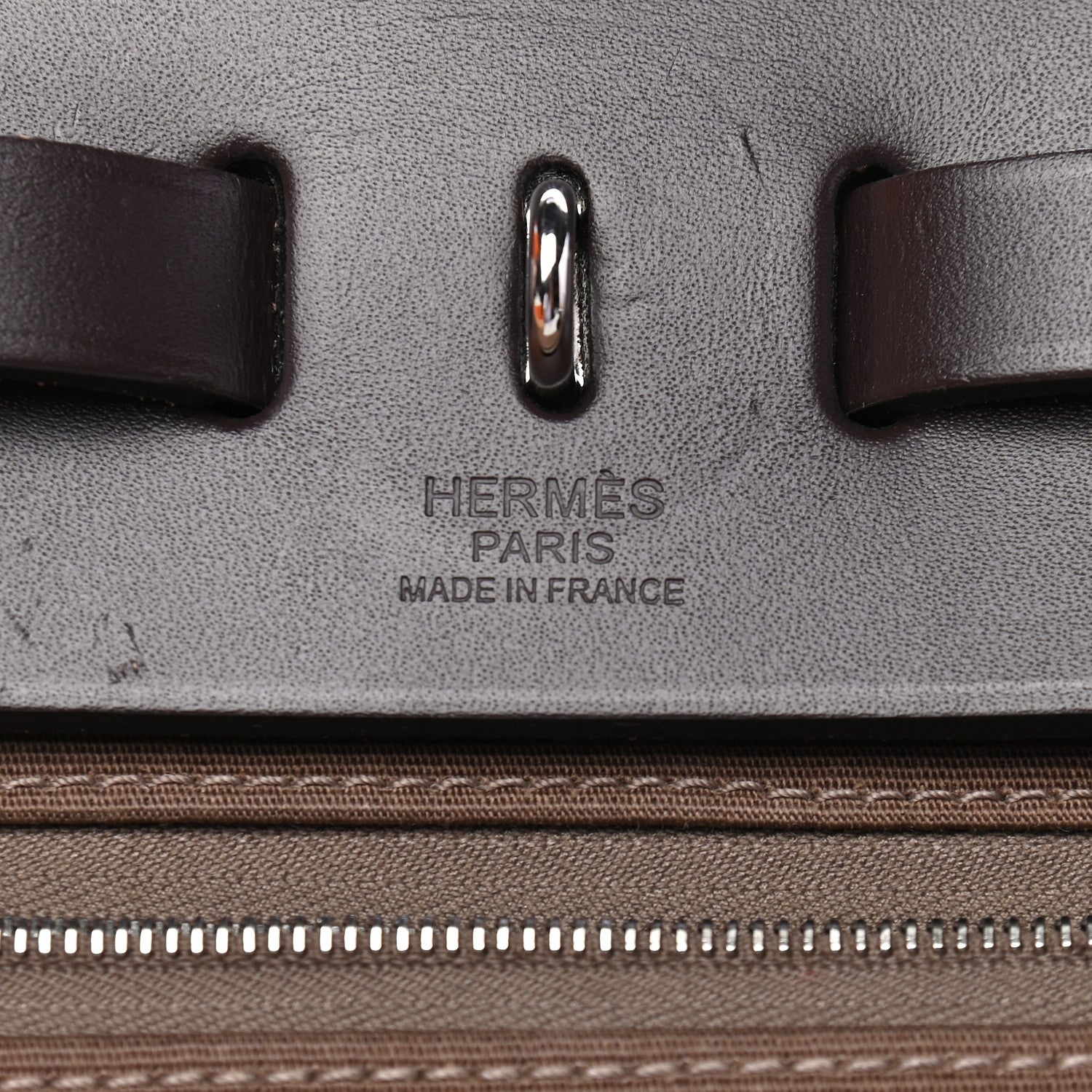 Hermes Vache Hunter Toile Herbag Zip 31 PM Etoupe Ebene 6 of 9