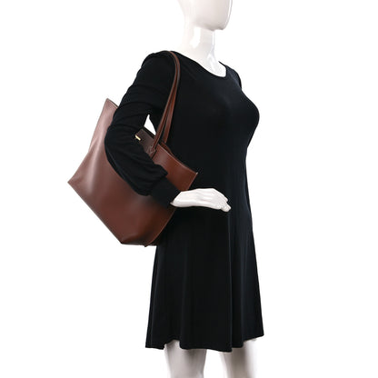 Burberry Calfskin Monogram Motif TB Medium Soft Tote Brown 2 of 10