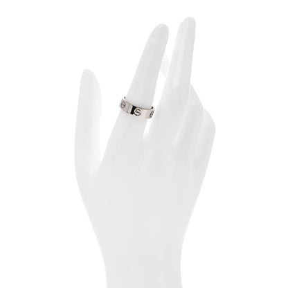Cartier 18K White Gold 5.5mm LOVE Ring 55 7.25 2 of 6