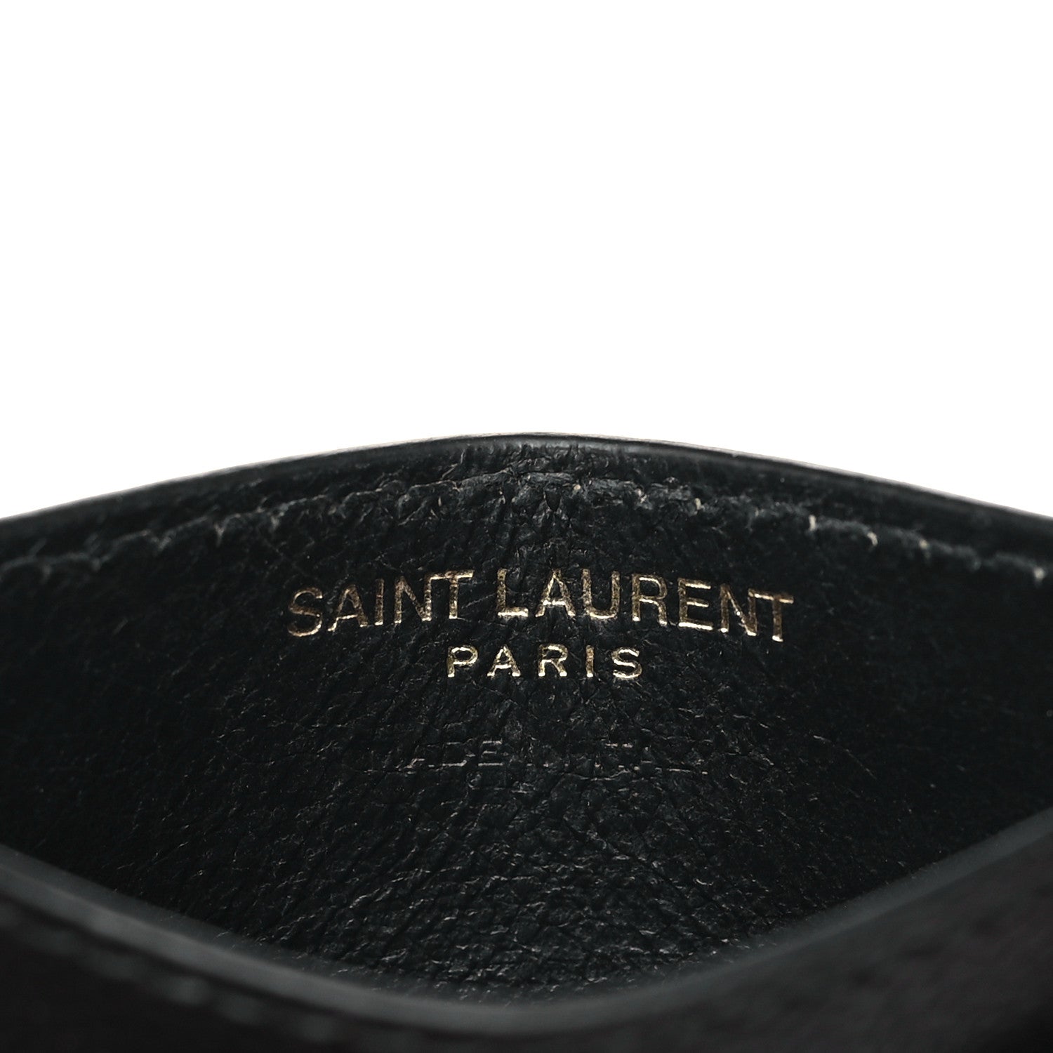 Saint Laurent Grain De Poudre Matelasse Chevron Monogram Credit Card Case Black 11 of 21