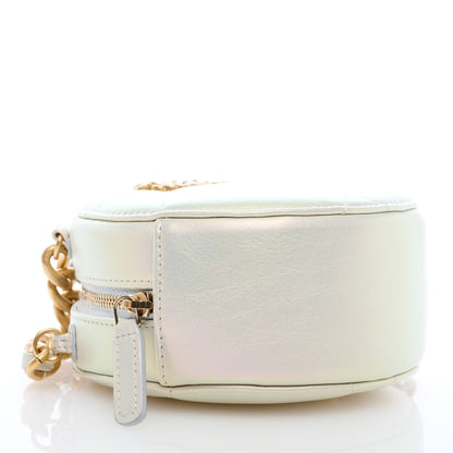 Chanel Iridescent Lambskin Quilted Chanel 19 Round Clutch With Chain Ivory 4 of 7