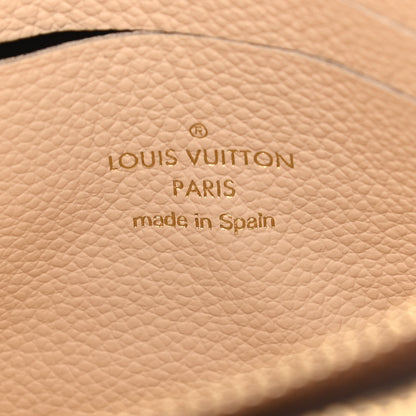 Louis Vuitton Empreinte Monogram Giant Double Zip Pochette Creme Bois De Rose 7 of 12