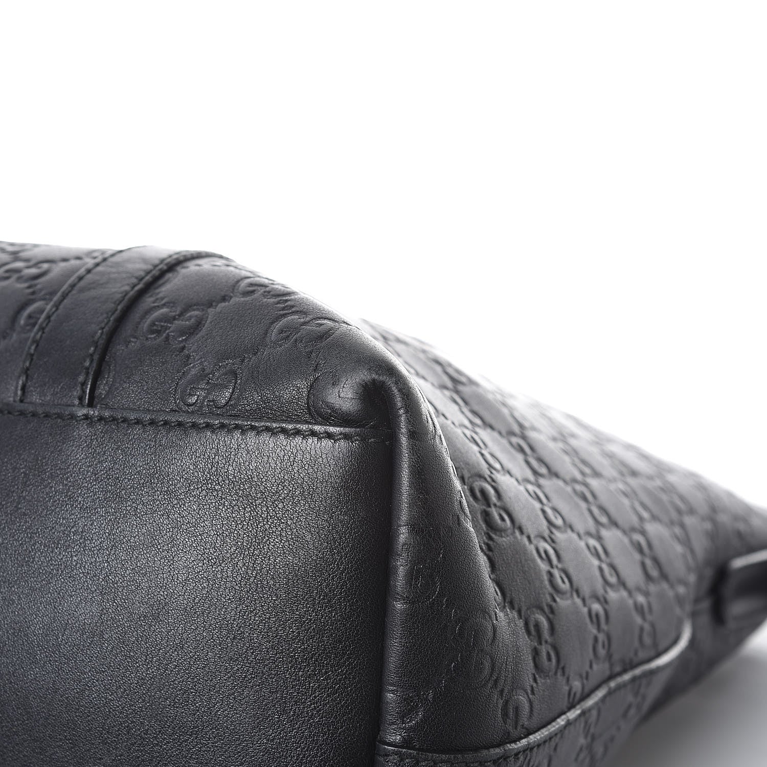 Gucci Guccissima Large GG Charm Convertible Dome Satchel Black 12 of 12