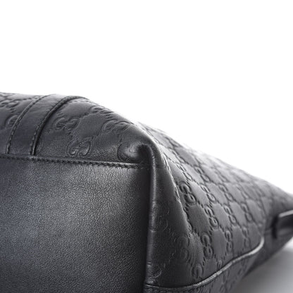 Gucci Guccissima Large GG Charm Convertible Dome Satchel Black 12 of 12