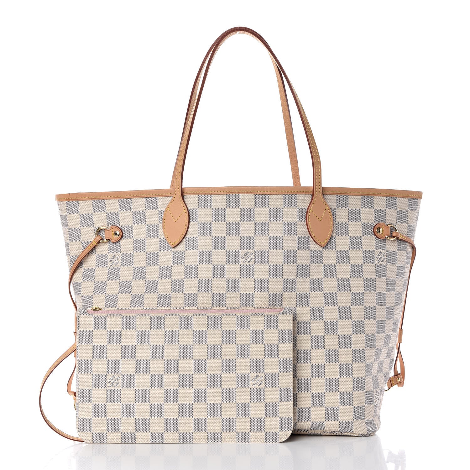 Louis Vuitton Damier Azur Neo Neverfull MM Rose Ballerine 1 of 11