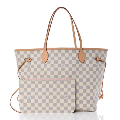 Louis Vuitton Damier Azur Neo Neverfull MM Rose Ballerine 1 of 11