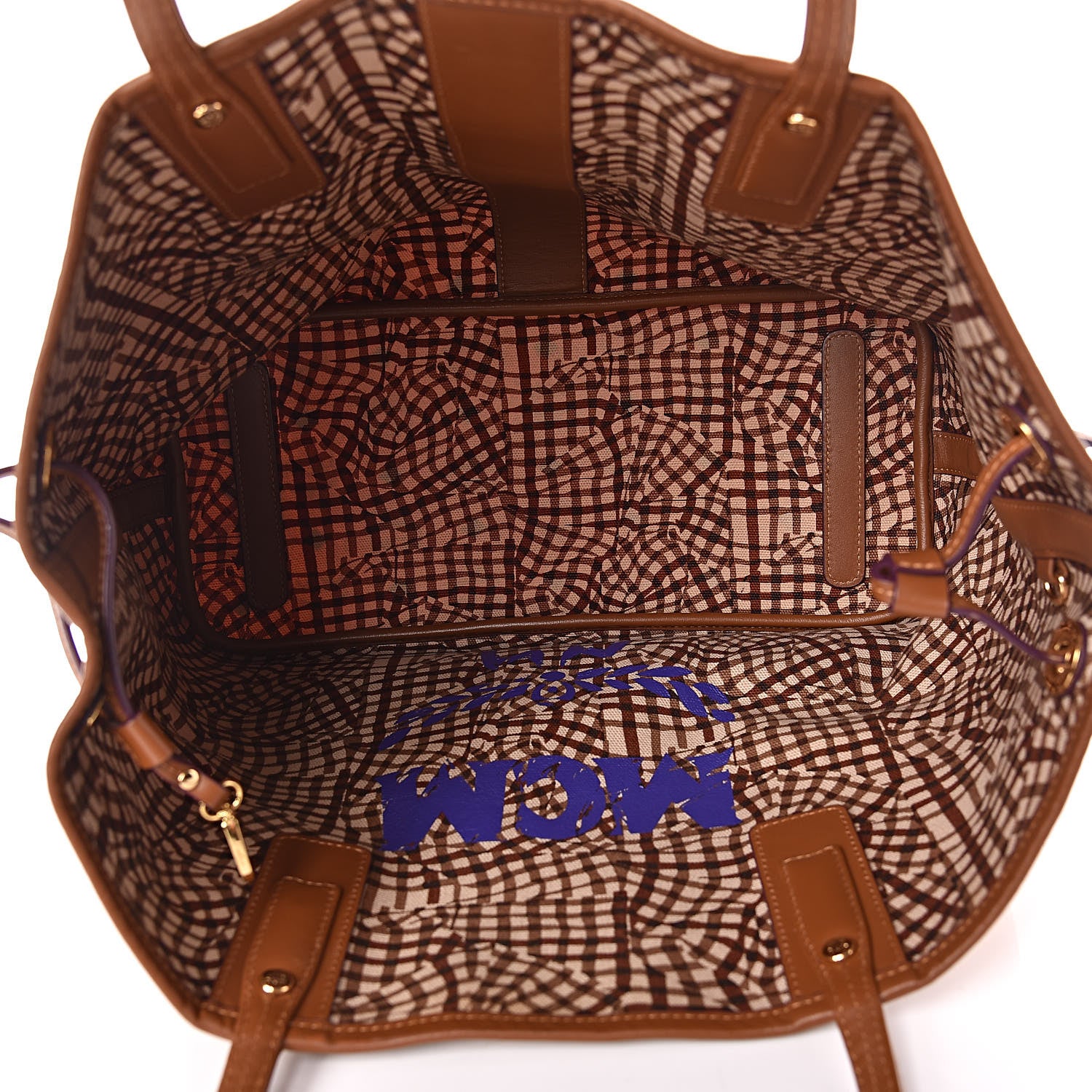 MCM Visetos Medium Liz Reversible Shopper Tote Cognac 13 of 15