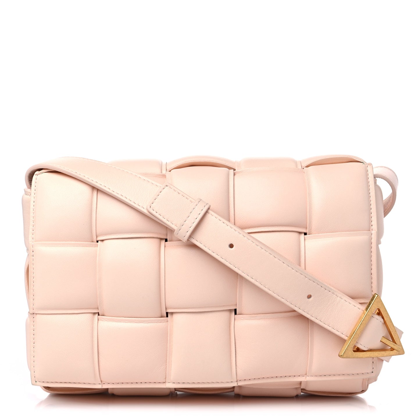 Nappa Maxi Intreccio Padded Cassette Crossbody Bag Melon Washed