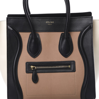 Celine Elephant Calfskin Micro Tri-Color Luggage Black 8 of 12