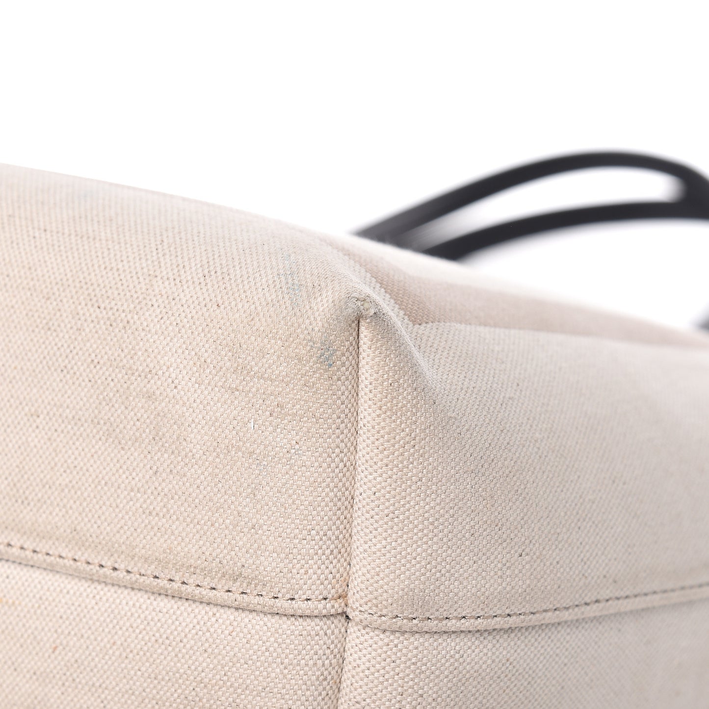 Canvas Calfskin T Tote Beige