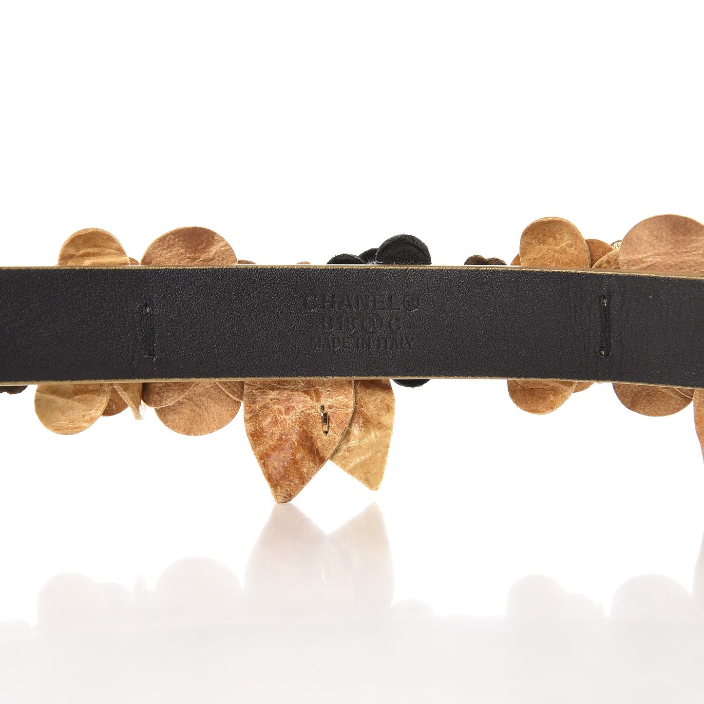 Metallic Lambskin CC Choker Necklace Gold