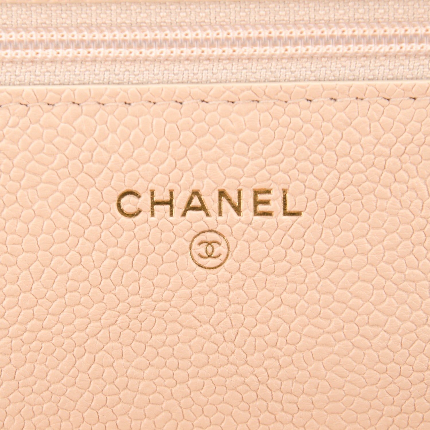 Chanel Caviar Quilted Boy Wallet On Chain WOC Beige 6 of 8