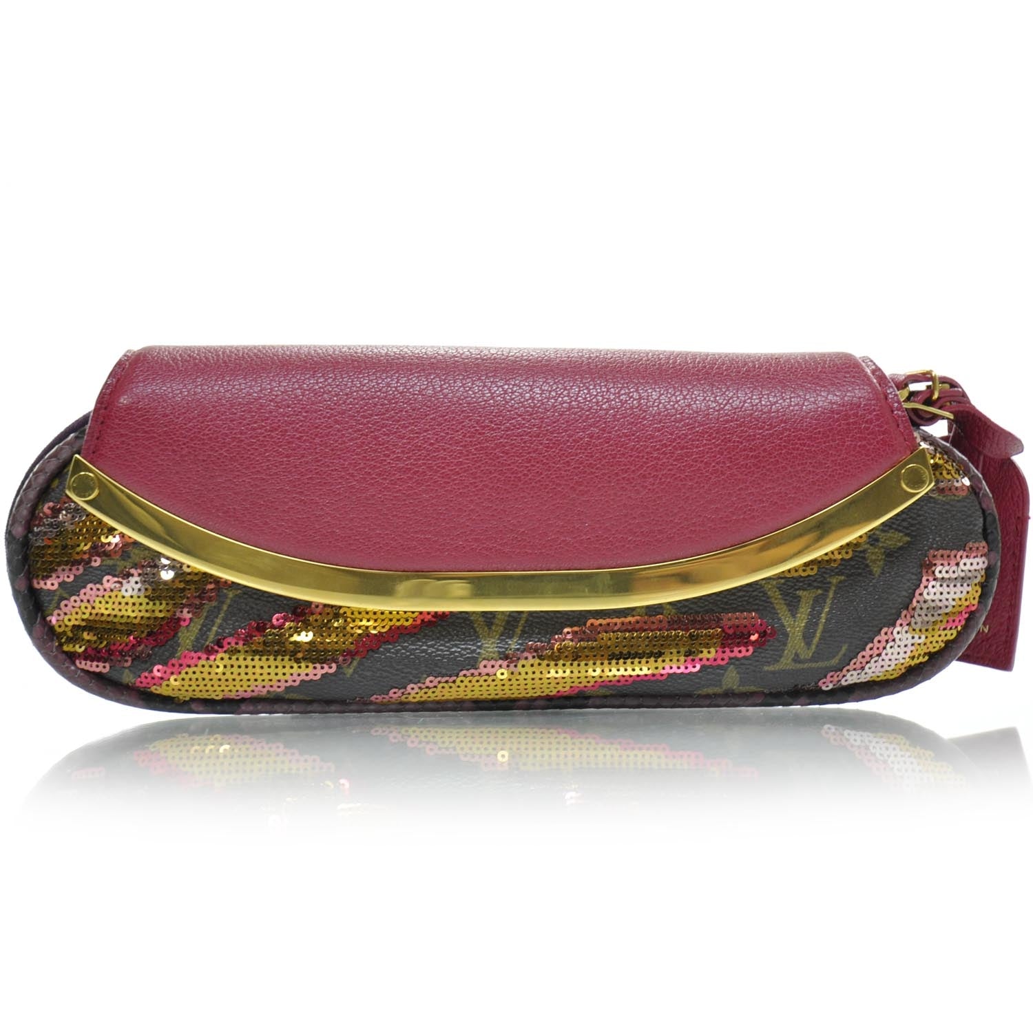Louis Vuitton Monogram Sequins Savage Cub Clutch Rose 1 of 9
