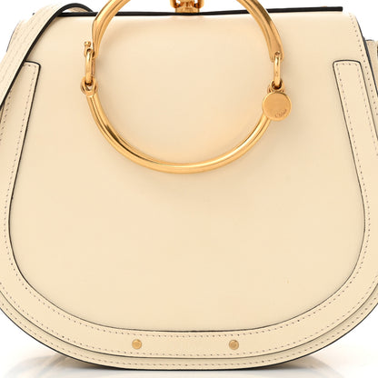 Chloe Calfskin Suede Medium Nile Bracelet Bag Off White 8 of 11