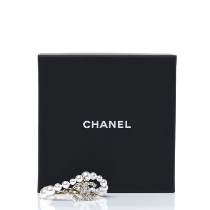 Chanel Pearl Crystal CC Bracelet Gold 7 of 7