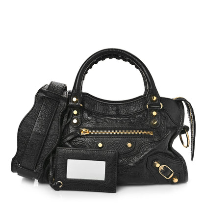 Balenciaga Agneau Classic Gold Hardware Mini City Black 1 of 9