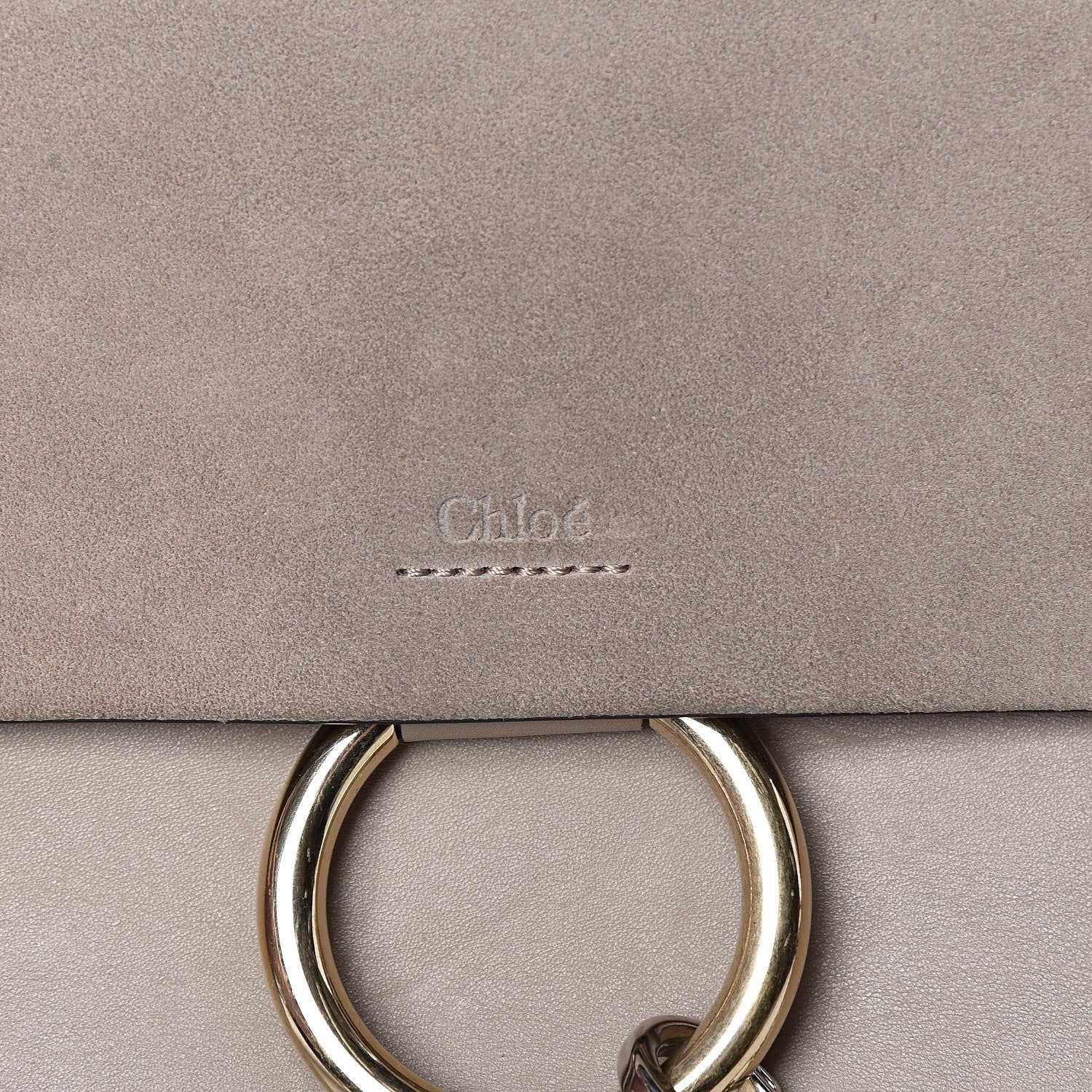 Chloe Suede Calfskin Faye Clutch Motty Grey 10 of 13