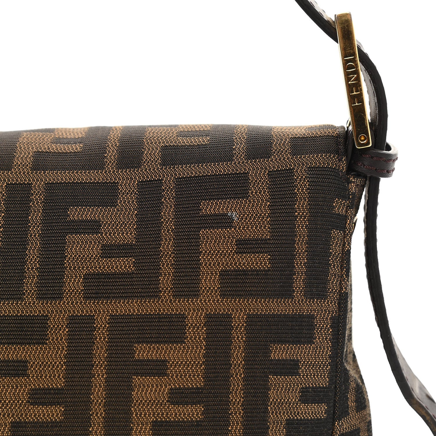 Fendi Zucca Vitello Messenger Baguette Tobacco 13 of 14