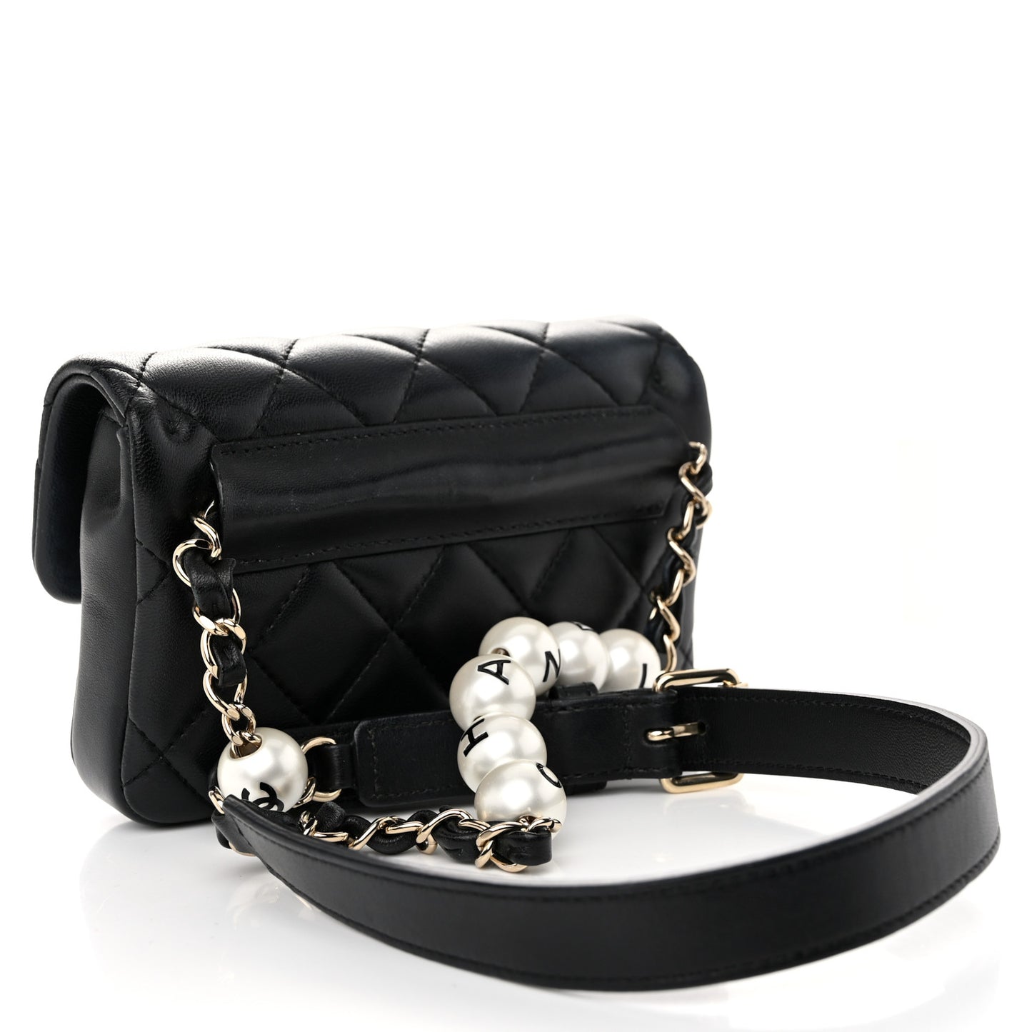 Lambskin Quilted Mini My Precious Waist Bag Black