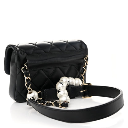 Chanel Lambskin Quilted Mini My Precious Waist Bag Black 3 of 10