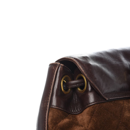 Chanel Suede Quilted Drawstring Sling Backpack Brown 11 of 11