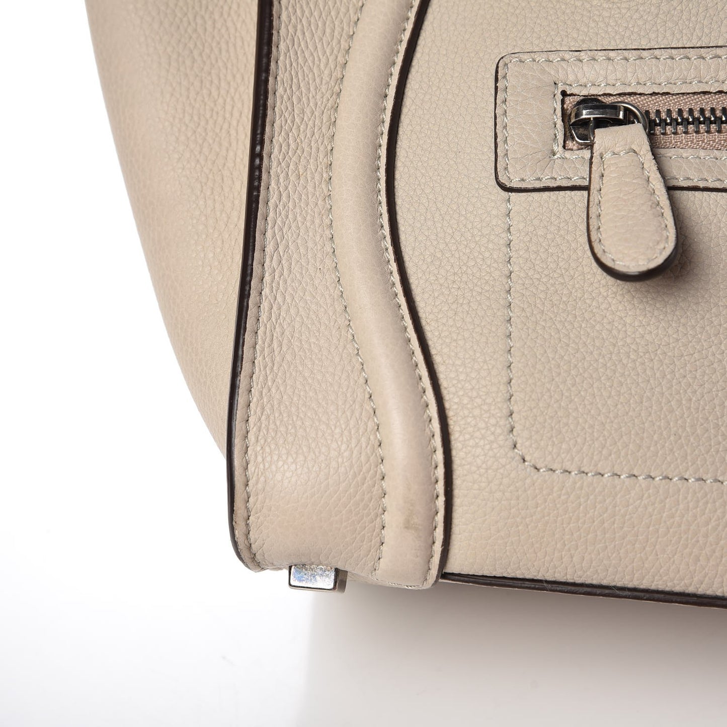 Drummed Calfskin Micro Luggage Dune