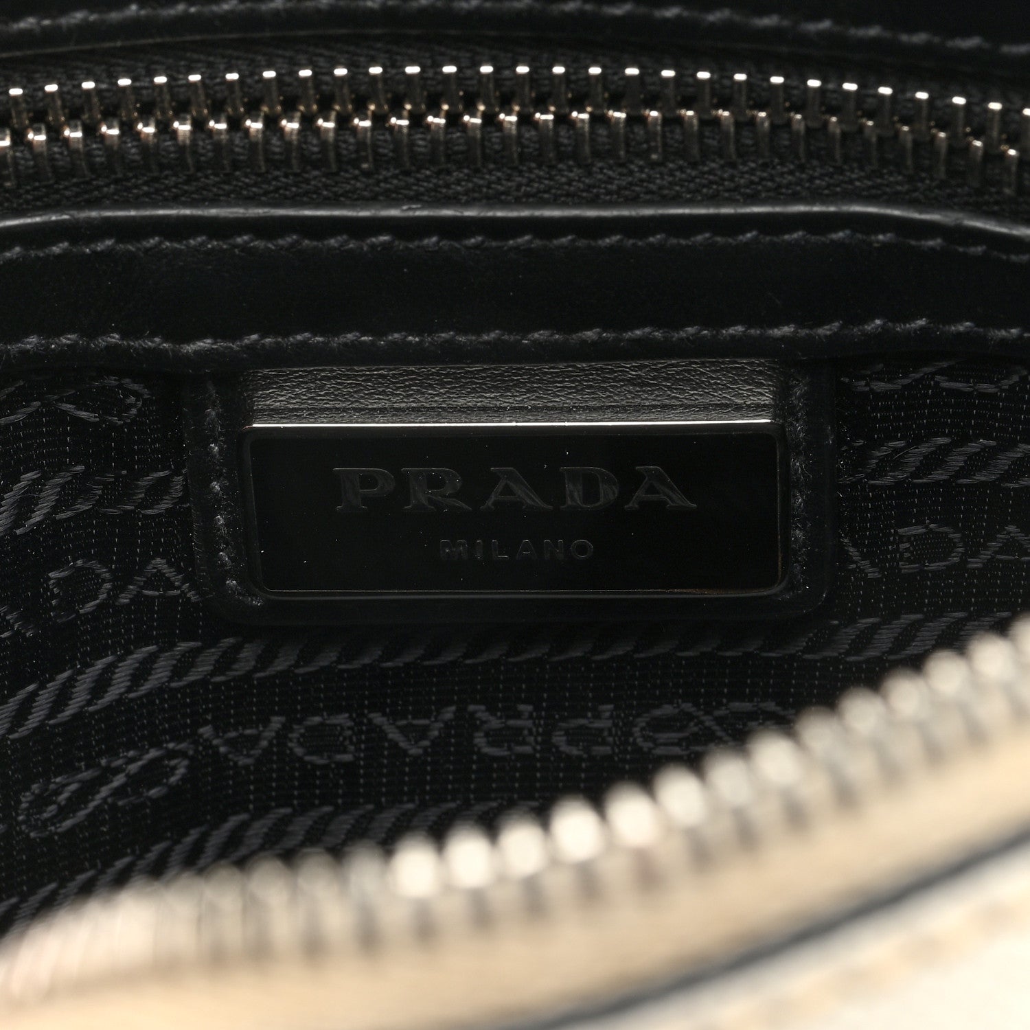 Prada Saffiano Travel Triangle Wristlet Crossbody Bag White 6 of 10